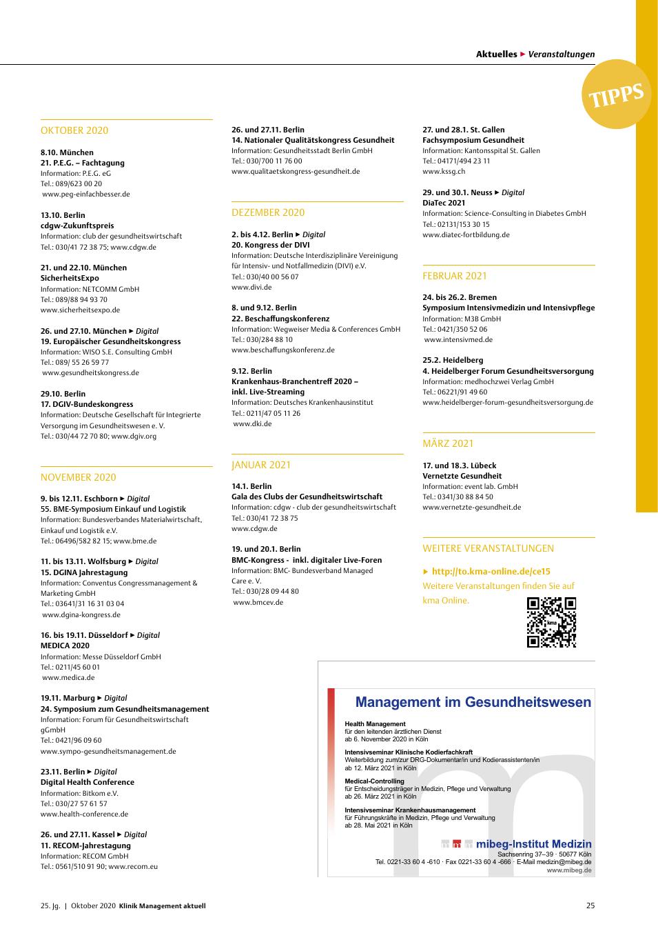 Vorschauseite 1: Veranstaltungen