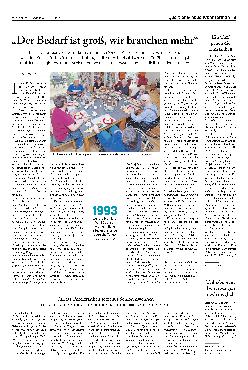 Vorschauseite 1: „Der Bedarf ist groß, wir brauchen mehr."