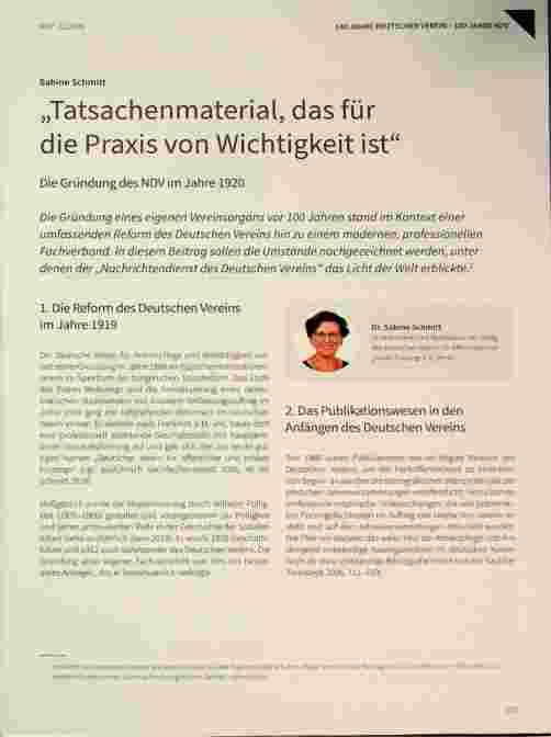 Vorschauseite 1: "Tatsachenmaterial, das für die Praxis von Wichtigkeit ist"