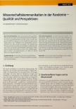 Vorschauseite 1: Wissenschaftskommunikation in der Pandemie - Qualität und Perspektiven