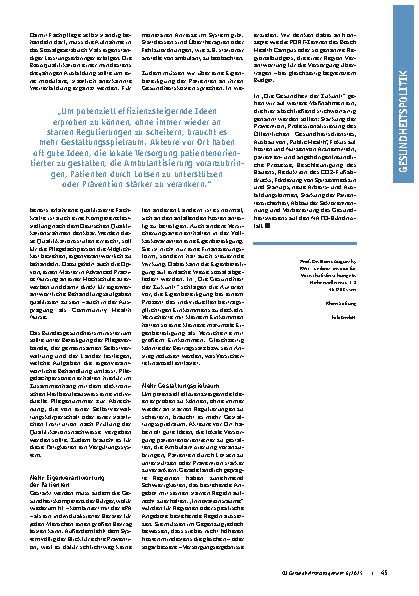 Vorschauseite 3: Die Gesundheit der Zukunft ist machbar Gezeitenwende im Gesundheitswesen