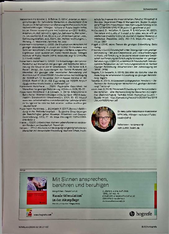 Vorschauseite 6: Die Bedeutung von Sicherheit, Schutz und Geborgenheit für Menschen mit geistiger Behinderung