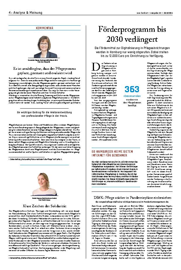 Vorschauseite 1: Förderprogramm bis 2030 verlängert