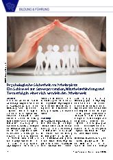 Vorschauseite 1: Psychologische Sicherheit am Arbeitsplatz: Ein Schlüssel zur Stressprävention, Mitarbeiterbindung und Teamerfolg in einer sich wandelnden Arbeitswelt