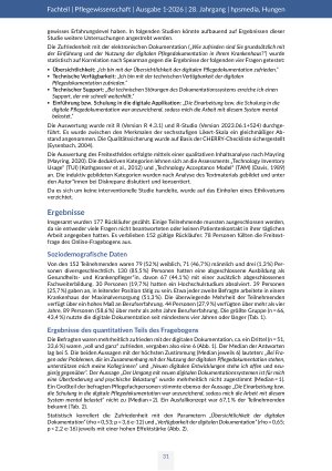 Vorschauseite 3: Beund entlastende Faktoren der digitalen Pflegedokumentation aus Sicht der Pflegefachkräfte in der stationären Pflege Eine Online-Befragung
