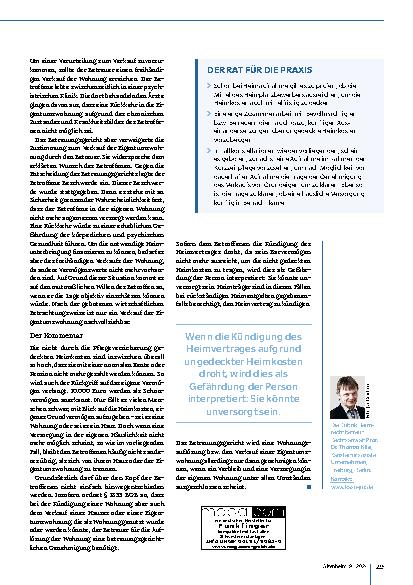 Vorschauseite 2: Ungedeckte Heimkosten