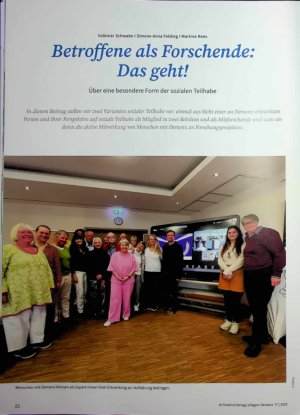 Vorschauseite 1: Betroffene als Forschende: Das geht! Über eine besondere Form der sozialen Teilhabe