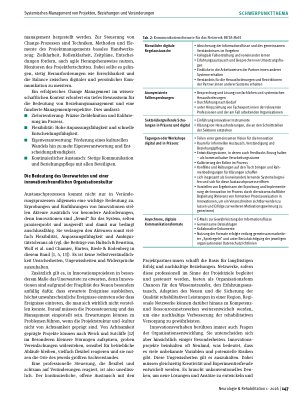 Vorschauseite 5: Systemisches Management von Projekten, Beziehungen und Veränderungen – eine Kernkompetenz in Innovationsprojekten der Rehabilitation