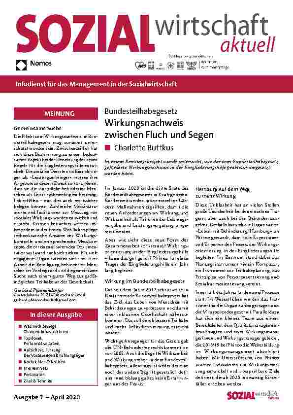 Vorschauseite 1: Bundesteilhabegesetz: Wirkungsnachweis zwischen Fluch und Segen