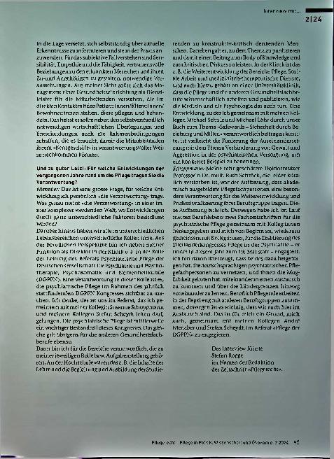 Vorschauseite 4: Interview mit Dr. Schoppmann, S. ; Dr. Nienaber, A.