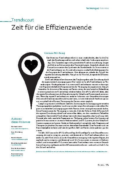 Vorschauseite 1: Zeit für die Effizienzwende