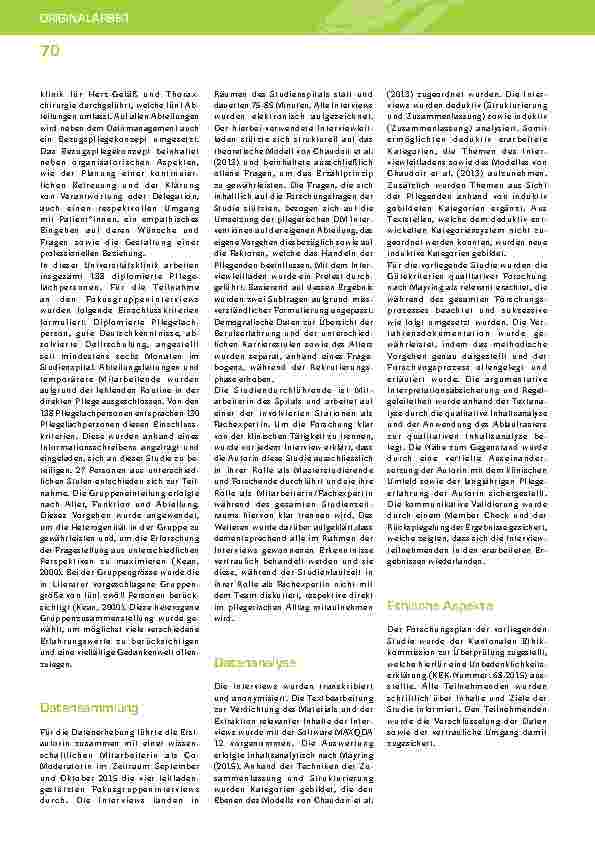 Vorschauseite 4: Delirmanagement - Pflegerische Interventionen und Faktoren, die deren Implementierung aus Sicht der Pflegenden beeinflussen