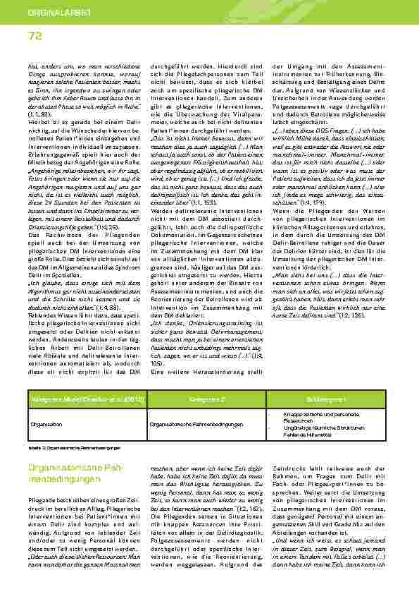 Vorschauseite 6: Delirmanagement - Pflegerische Interventionen und Faktoren, die deren Implementierung aus Sicht der Pflegenden beeinflussen
