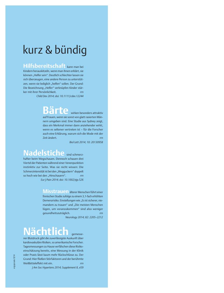 Vorschauseite 1: kurz & bündig