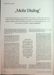 Vorschauseite 1: "Mehr Dialog"