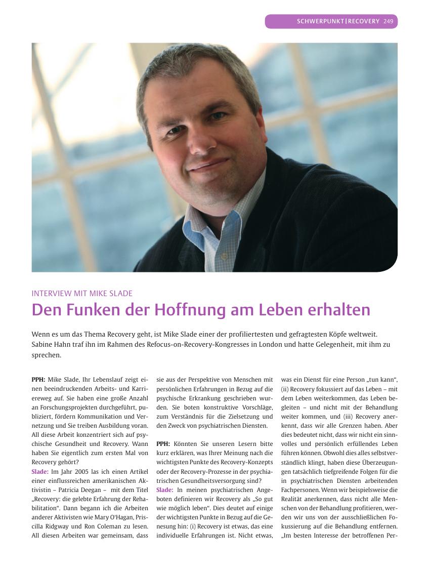 Vorschauseite 1: Den Funken der Hoffnung am Leben erhalten