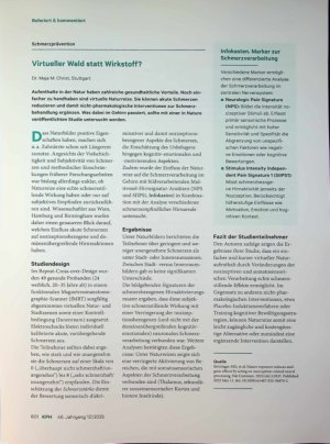 Vorschauseite 1: Virtueller Wald statt Wirkstoff?