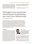 Vorschauseite 1: Zulässigkeit einer pauschalen Absenkung der Beurteilungsnote nach einer Beförderung?