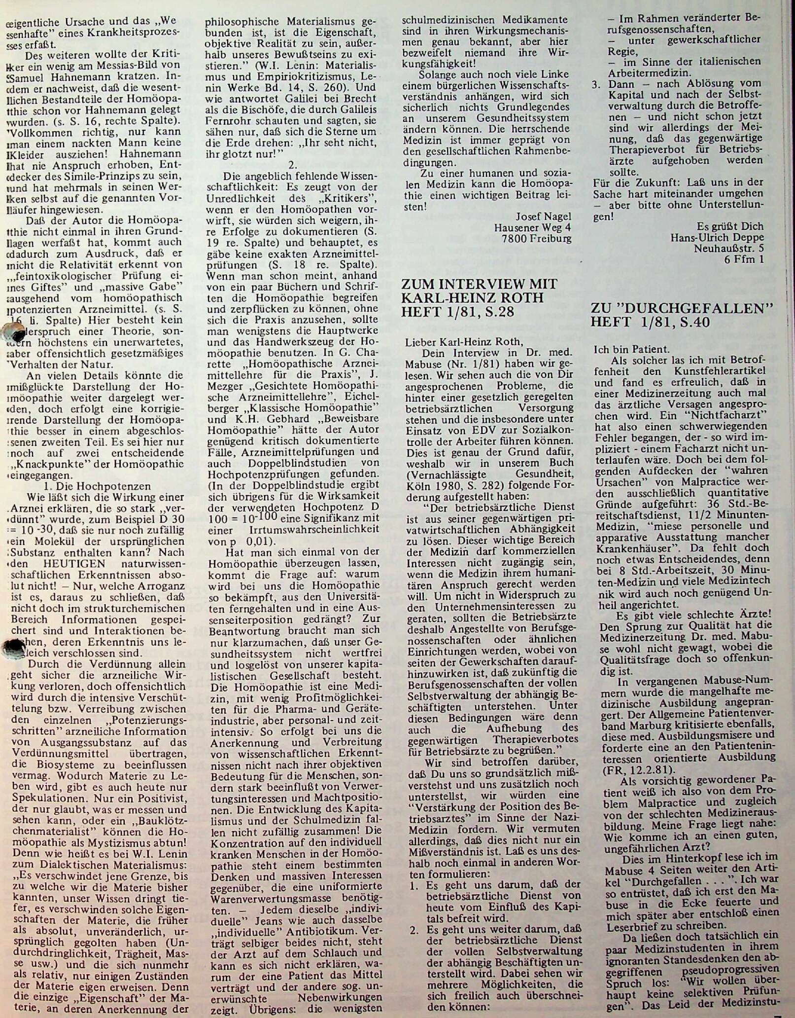 Vorschauseite 4: Leserbriefe