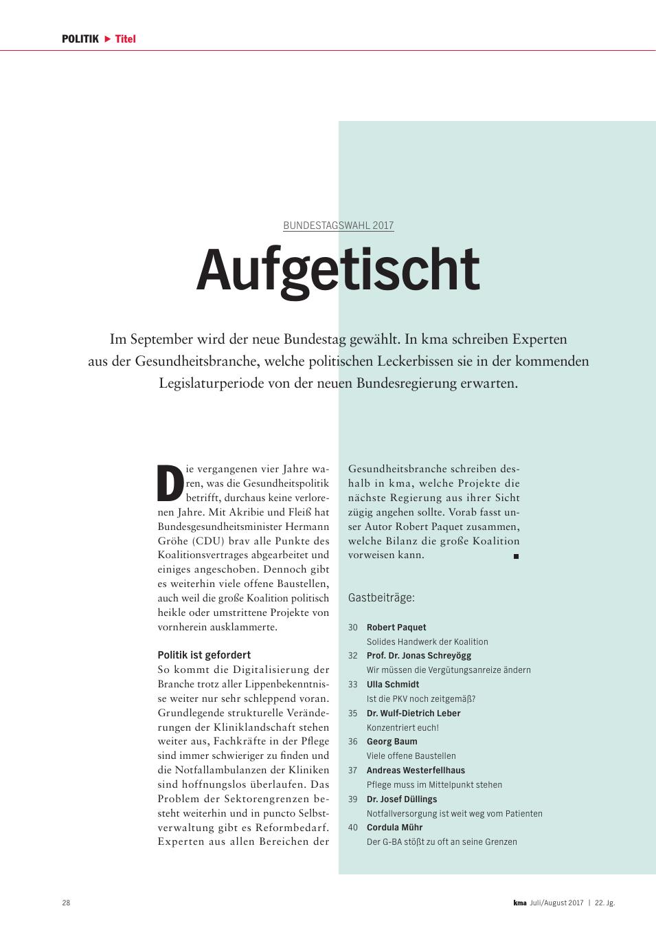Vorschauseite 1: Aufgetischt