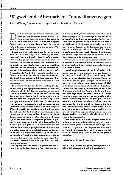 Vorschauseite 1: Wegweisende Alternativen – Innovationen wagen