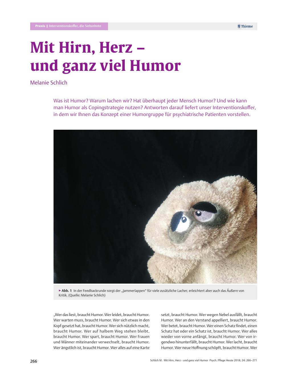 Vorschauseite 1: Mit Hirn, Herz ? und ganz viel Humor