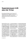 Vorschauseite 1: Spezialwissen hilft aus der Krise