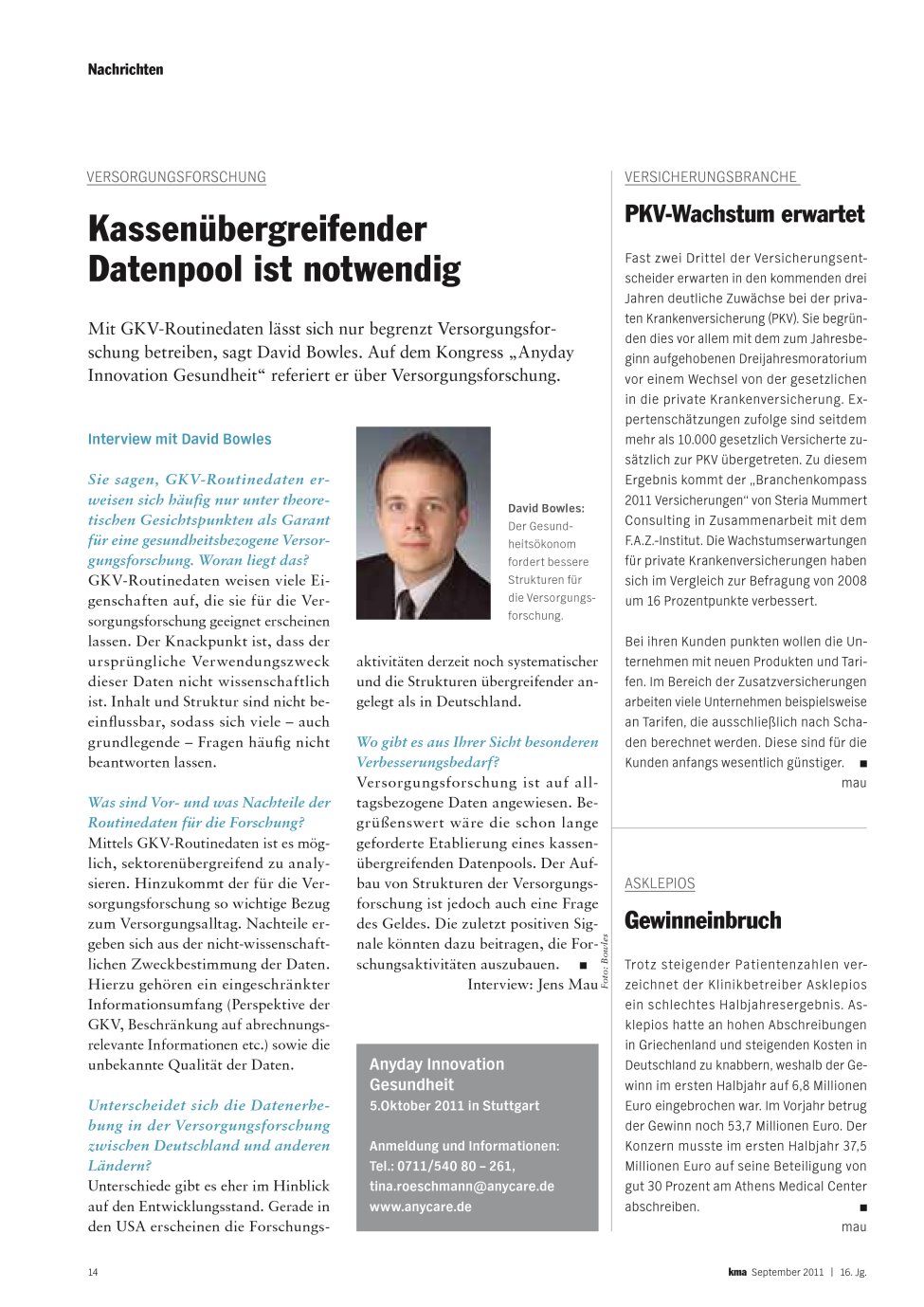 Vorschauseite 1: Gewinneinbruch