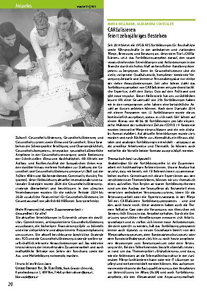 Vorschauseite 1: Realisieren feiert zehnjähriges Bestehen.