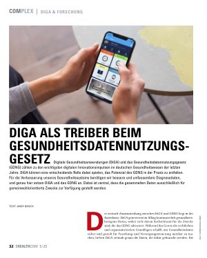 Vorschauseite 1: DIGA als Treiber beim Gesundheitsdatennutzungsgesetz