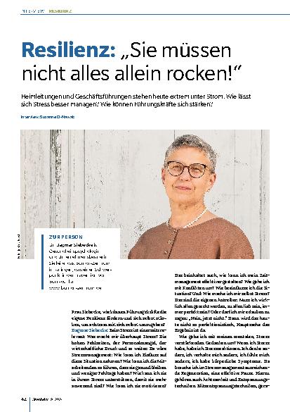 Vorschauseite 1: Resilienz: „Sie müssen nicht alles allein rocken!“