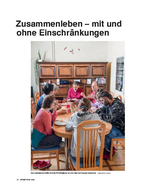 Vorschauseite 1: Zusammenleben – mit und ohne Einschränkungen