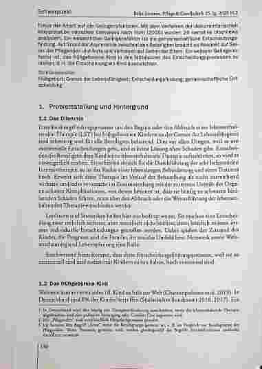 Vorschauseite 2: Der Entscheidungsprozess bei frühgeborenen Kindern an der Lebensgrenze