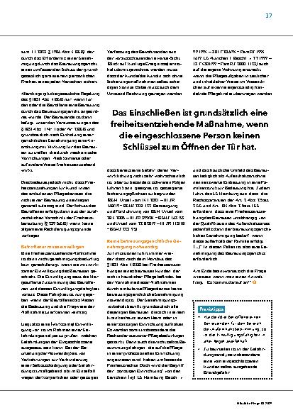 Vorschauseite 2: „Schließen Sie nach der Pflege die Tür ab!“ - Darf ich das?