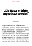 Vorschauseite 1: „Die Natur möchte angeschaut werden.“