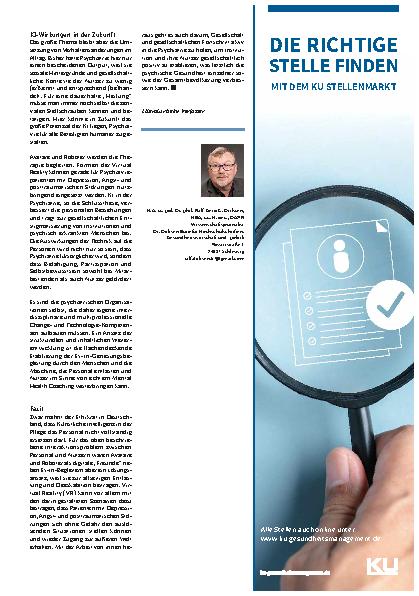 Vorschauseite 3: KI in der Psychiatrie: Macht Künstliche Intelligenz die Psychiatrie menschlicher?