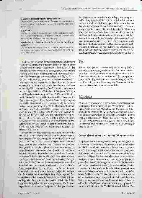 Vorschauseite 2: Die Betreuung von Menschen mit Demenz im Akutkrankenhause aus Sicht des Behandlungsund Betreuungsteams: Eine qualitative Studie