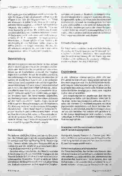 Vorschauseite 3: Die Betreuung von Menschen mit Demenz im Akutkrankenhause aus Sicht des Behandlungsund Betreuungsteams: Eine qualitative Studie