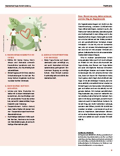 Vorschauseite 4: Yoga – Konsum und Nachhaltigkeit