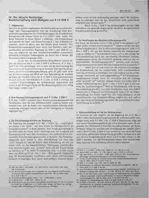 Vorschauseite 5: Zum Kostenerstattungsanspruch bei rückwirkend festgestellter Pflichtversicherung in der gesetzlichen Krankenversicherung