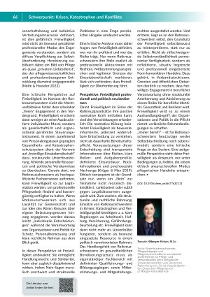 Vorschauseite 3: „Immer bereit? “ Überlegungen zur Freiwilligkeit als Ressource und Risiko im professionellen Selbstverständnis von Rotkreuzschwestern*