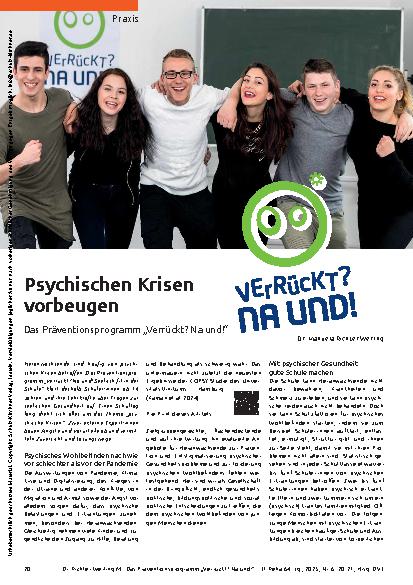 Vorschauseite 1: Psychischen Krisen vorbeugen Das Präventionsprogramm „Verrückt? Na und! “