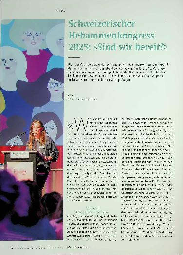 Vorschauseite 1: Schweizerischer Hebammenkongress 2025: «Sind wir bereit? »