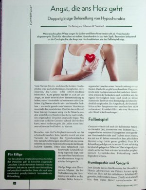 Vorschauseite 1: Angst, die ans Herz geht Doppelgleisige Behandlung von Hypochondrie