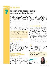 Vorschauseite 1: Integrierte Versorgung - Was ist zu beachten?