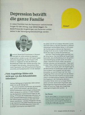 Vorschauseite 1: Depression betrifft die ganze Familie