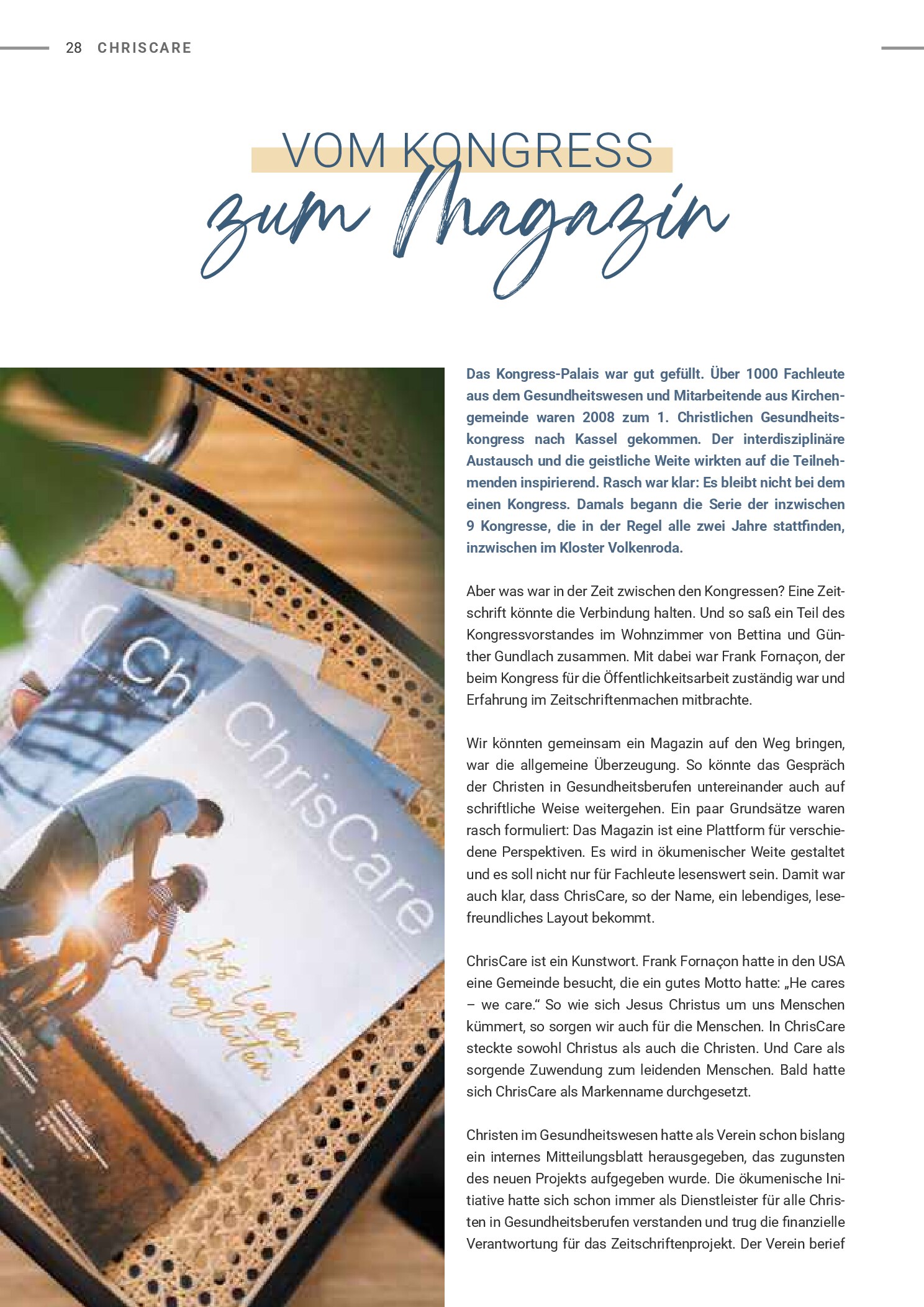 Vorschauseite 1: Vom Kongress zum Magazin