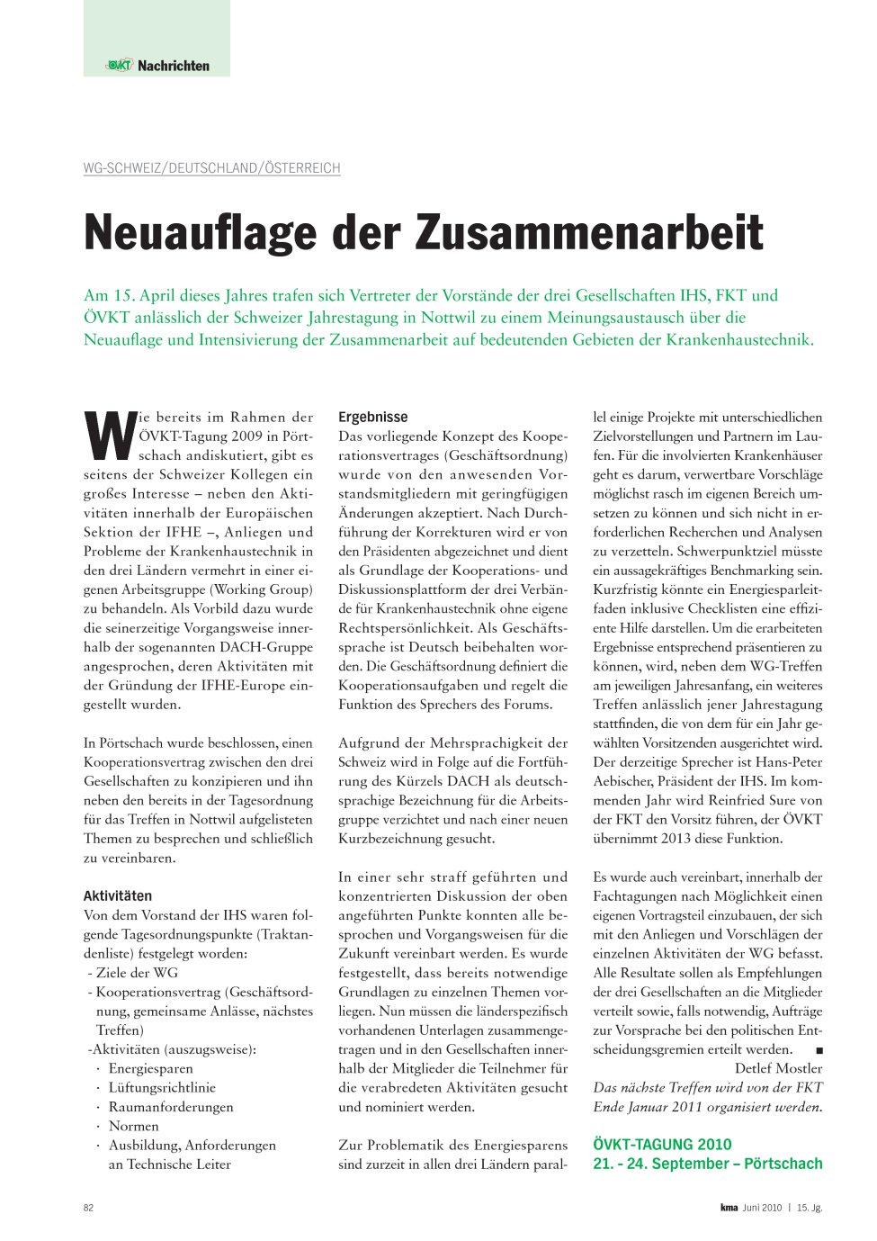 Vorschauseite 1: Neuauflage der Zusammenarbeit