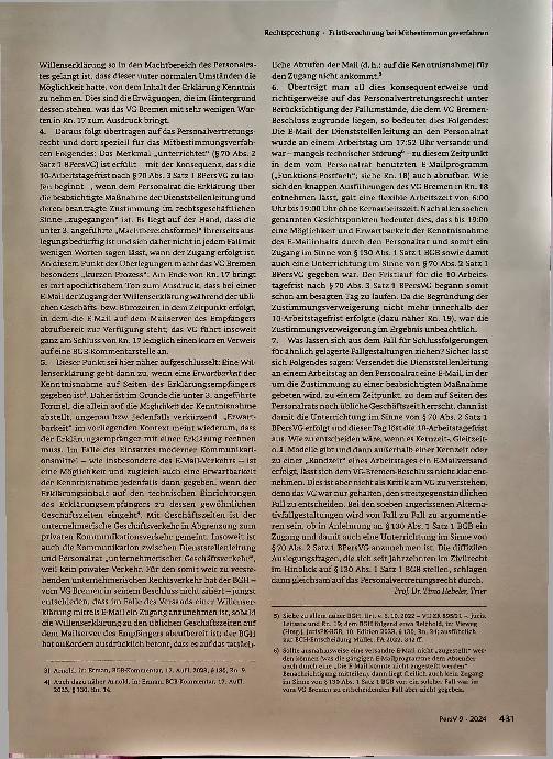Vorschauseite 4: Fristberechnung bei Mitbestimmungsverfahren