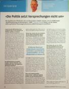 Vorschauseite 1: "Die Politik setzt Versprechungen nicht um."